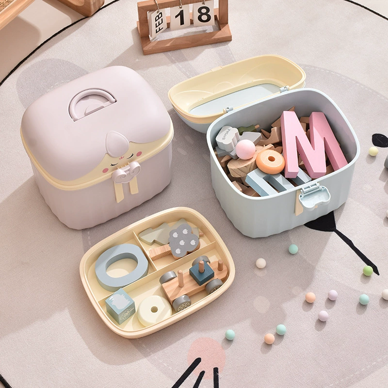 S81-01.SF313 Large cartoon storage box, children's toy organizing box, sundries storage box, household medicine box