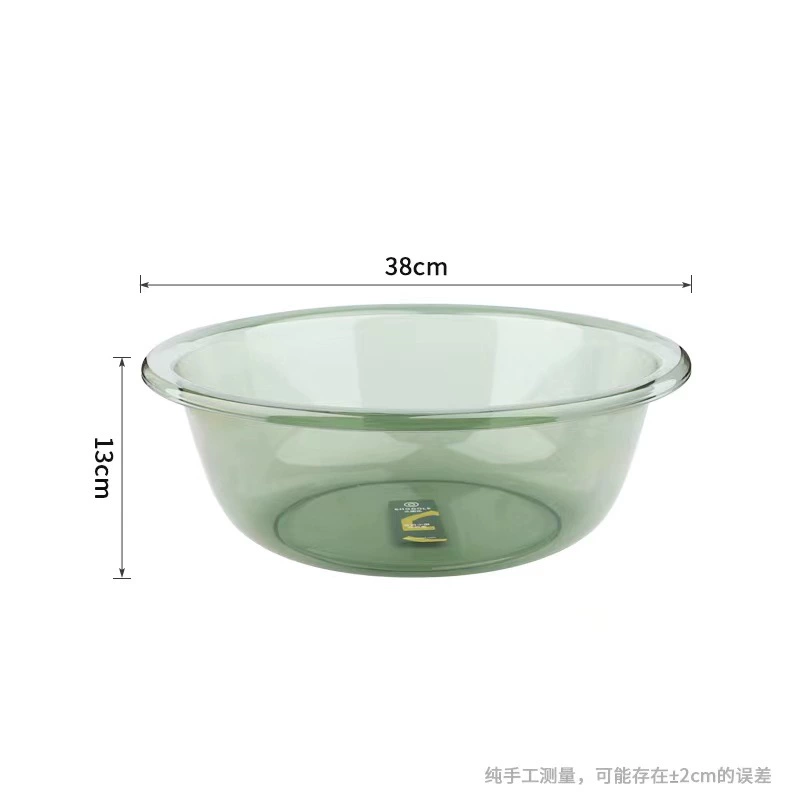 X111-3781脸盆大号PET圆形透明洗漱盆洗衣盆厨房洗水果蔬菜盆详情图6