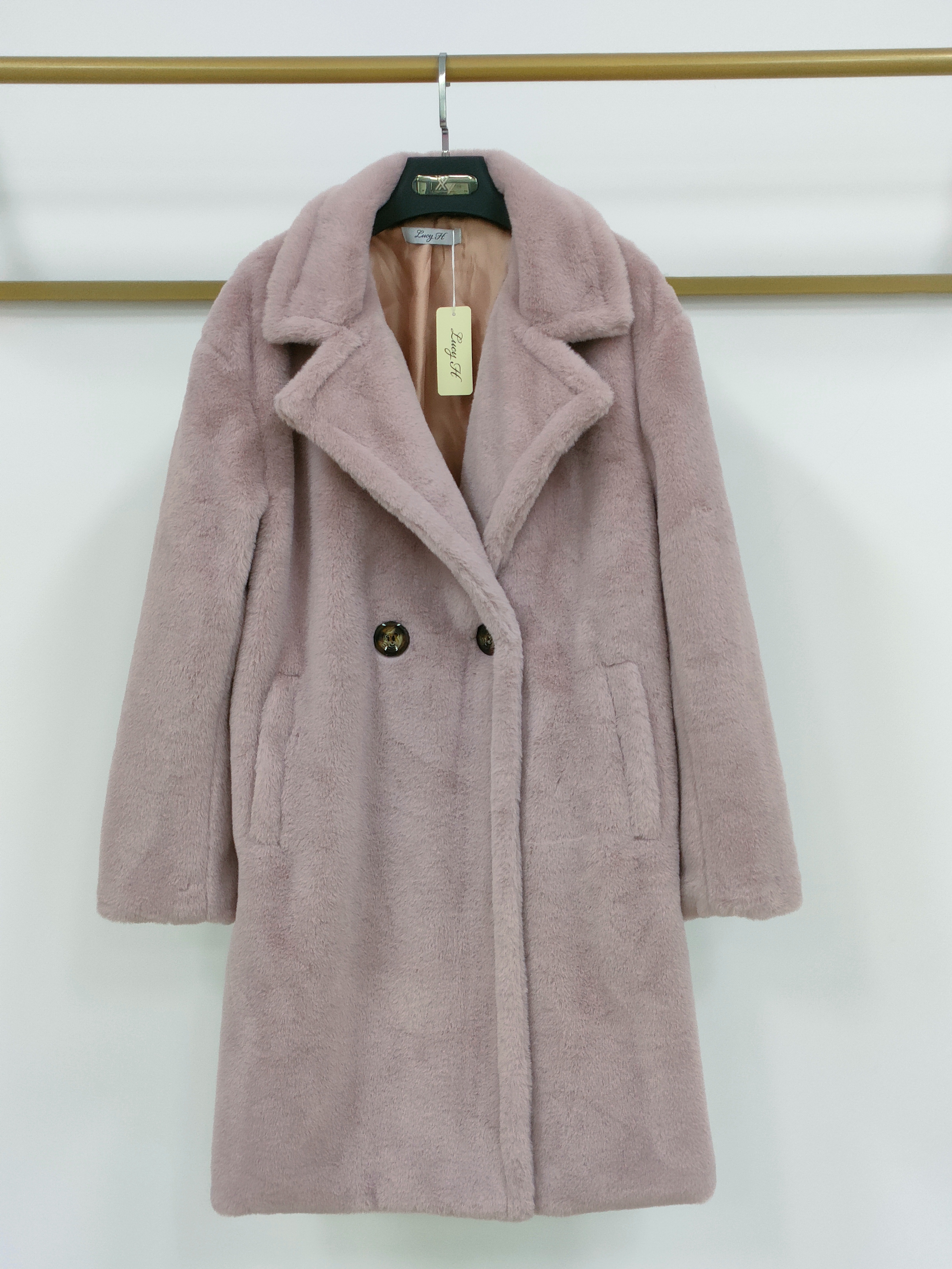 Imitation Rabbit Fur Long Fur New Winter Suit Big V-Neck Coat Trend Selling Specification drawing