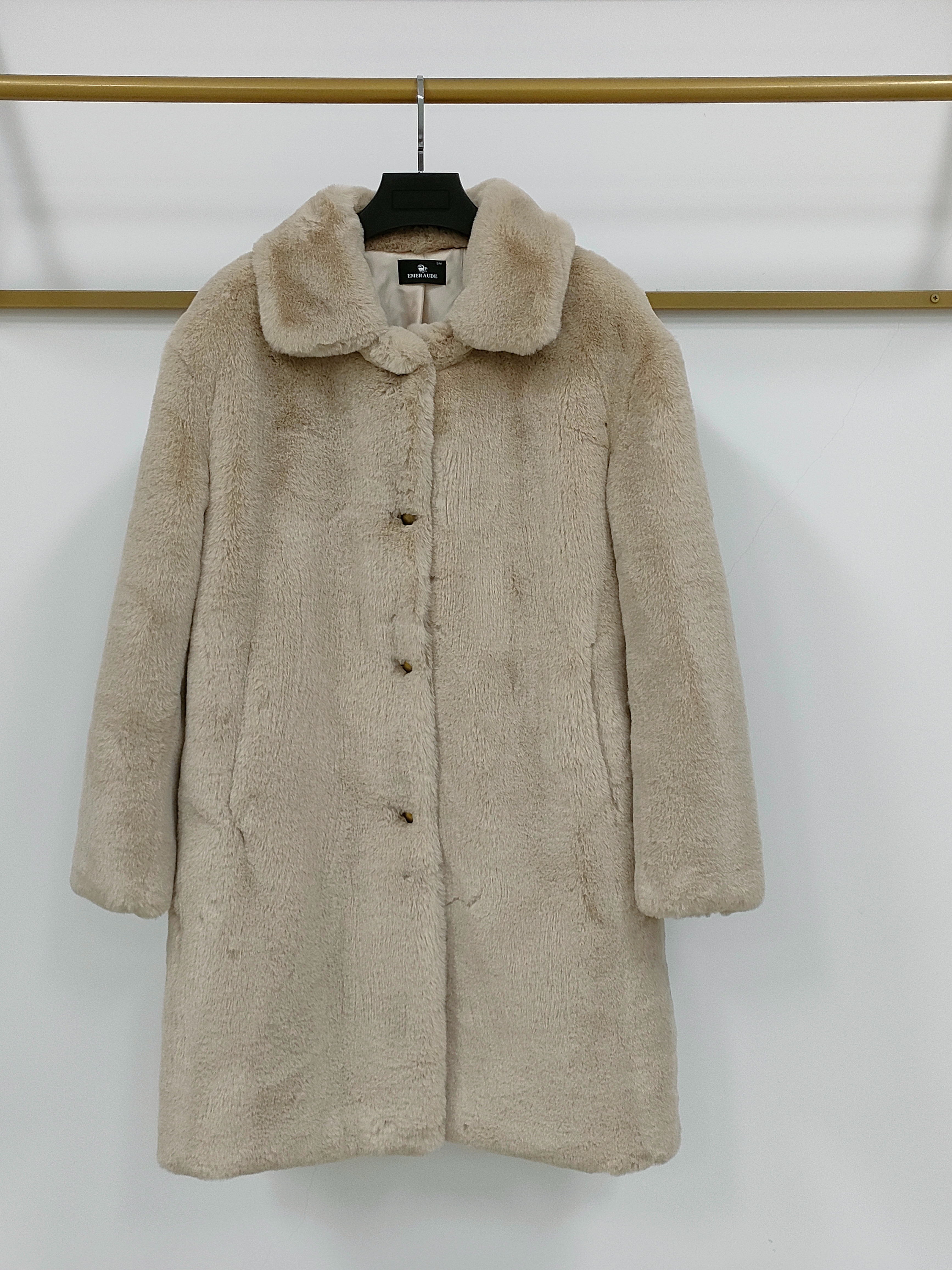 Imitation Rabbit Fur Long Fur New Winter Small Square Collar Coat Trend Selling Specification drawing