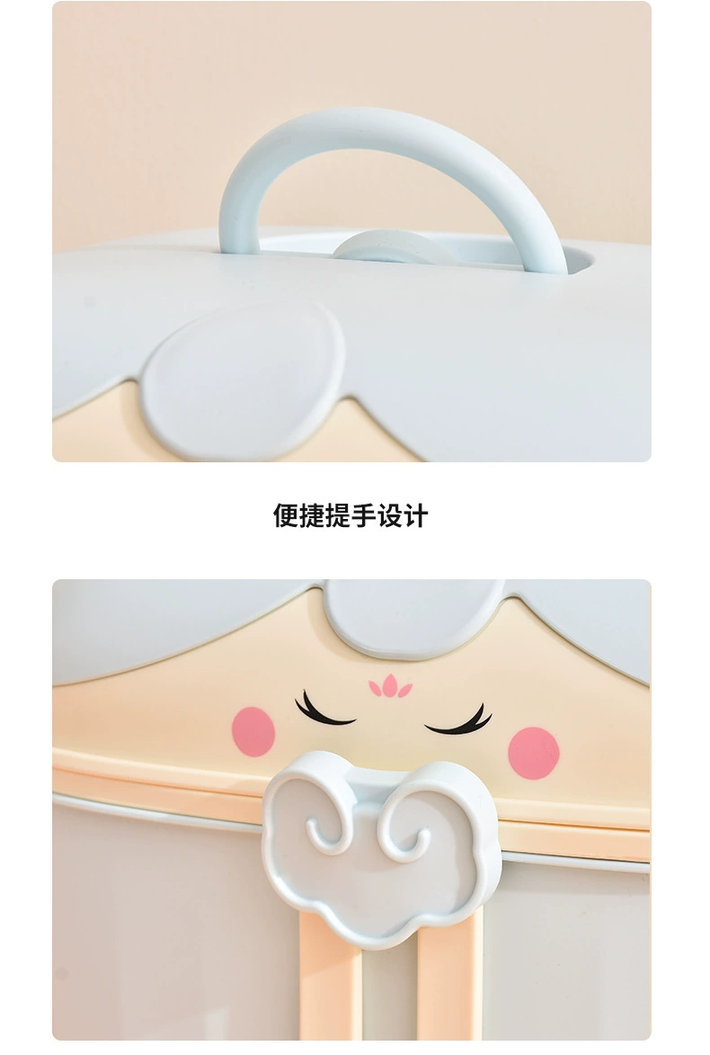 S81-01.SF313 Large cartoon storage box, children's toy organizing box, sundries storage box, household medicine box detail image 9