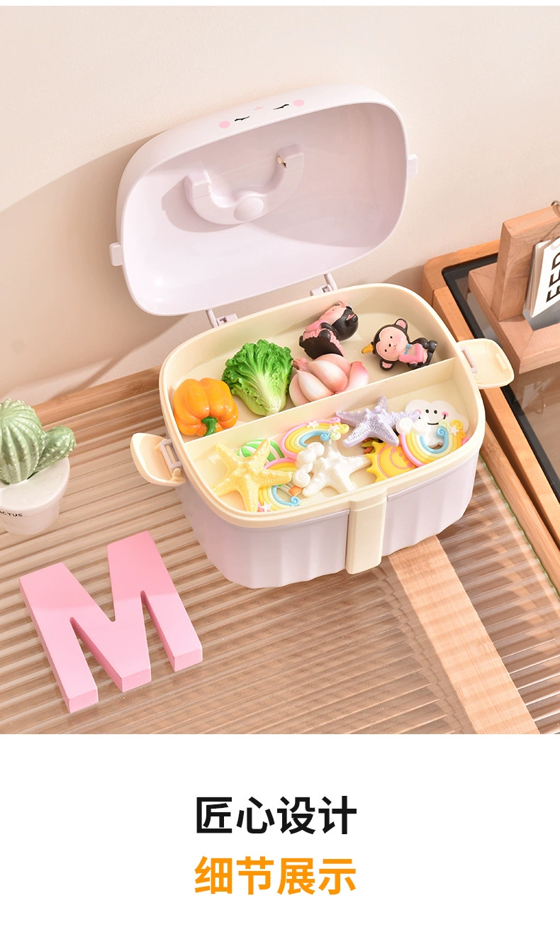 S81-01.SF313 Large cartoon storage box, children's toy organizing box, sundries storage box, household medicine box detail image 10