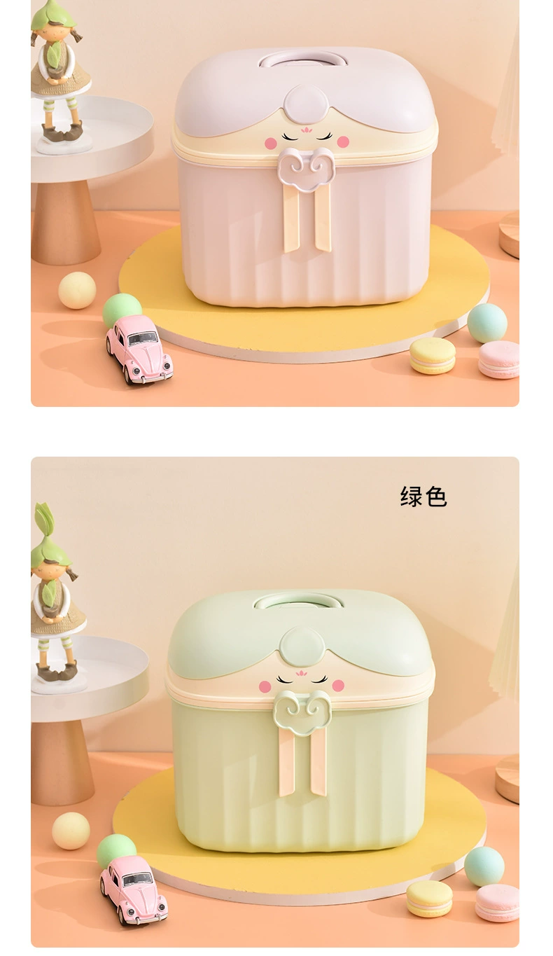 S81-01.SF313 Large cartoon storage box, children's toy organizing box, sundries storage box, household medicine box detail image 4