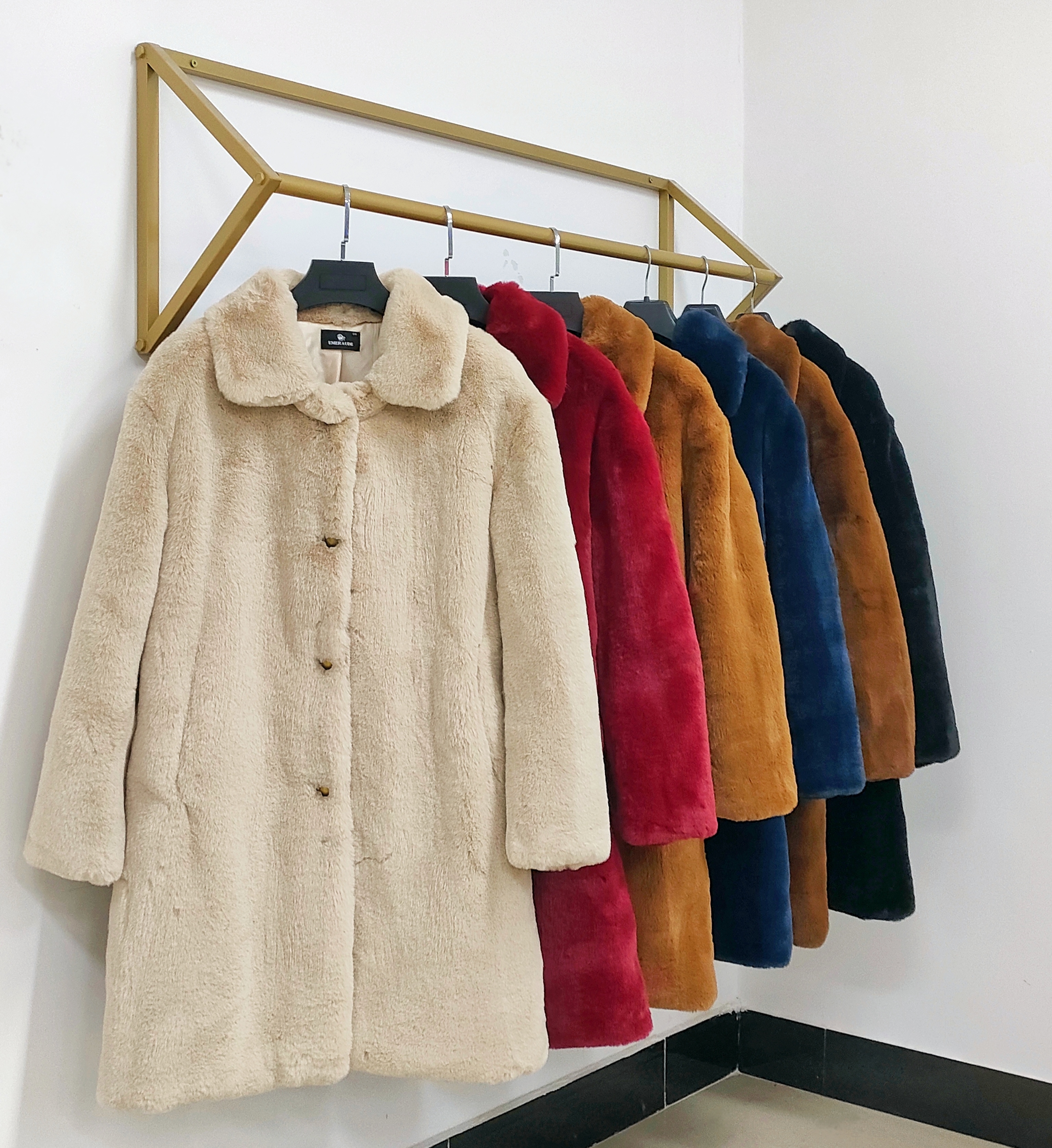 Imitation Rabbit Fur Long Fur New Winter Small Square Collar Coat Trend Selling