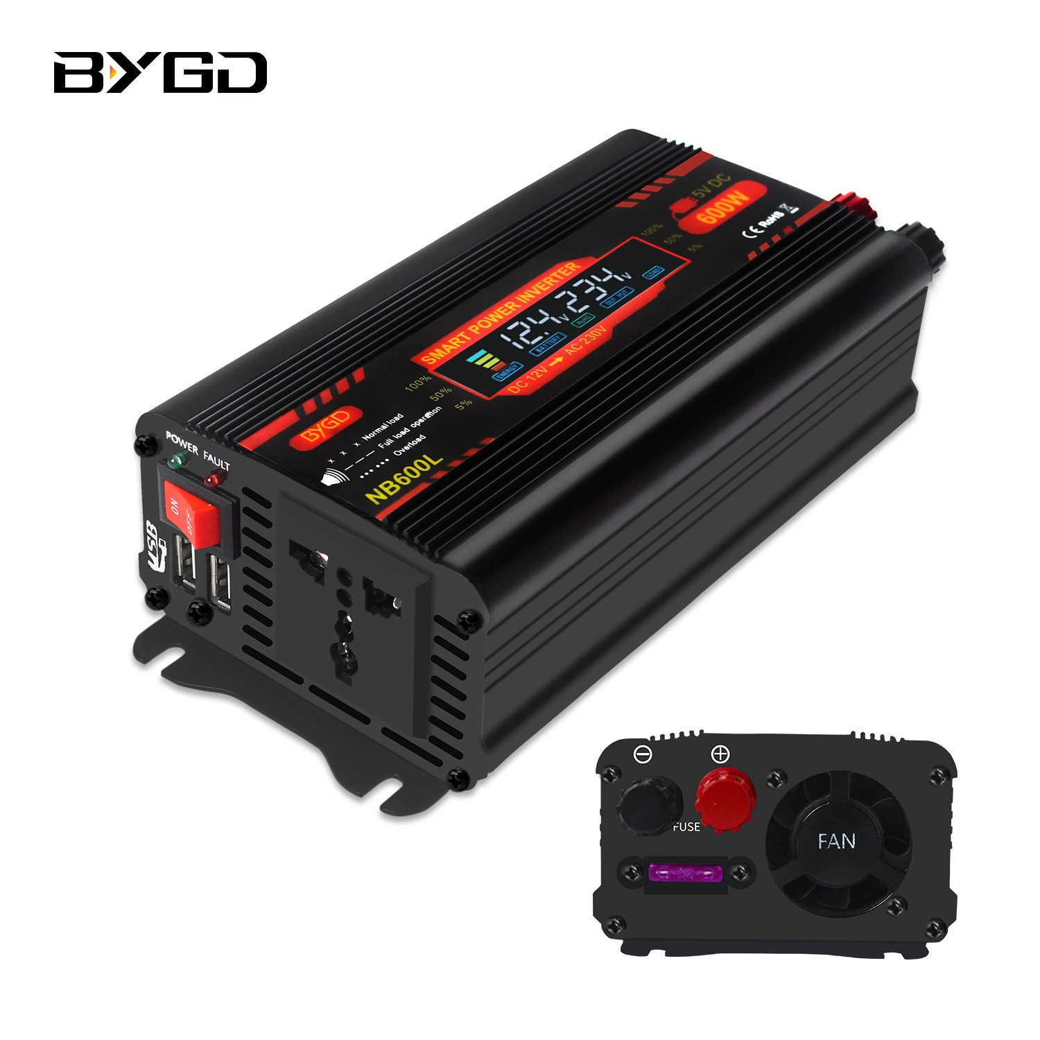1000W1500w Car Inverter 600W 12V To 220V Digital Display Power Inverter Item Picture