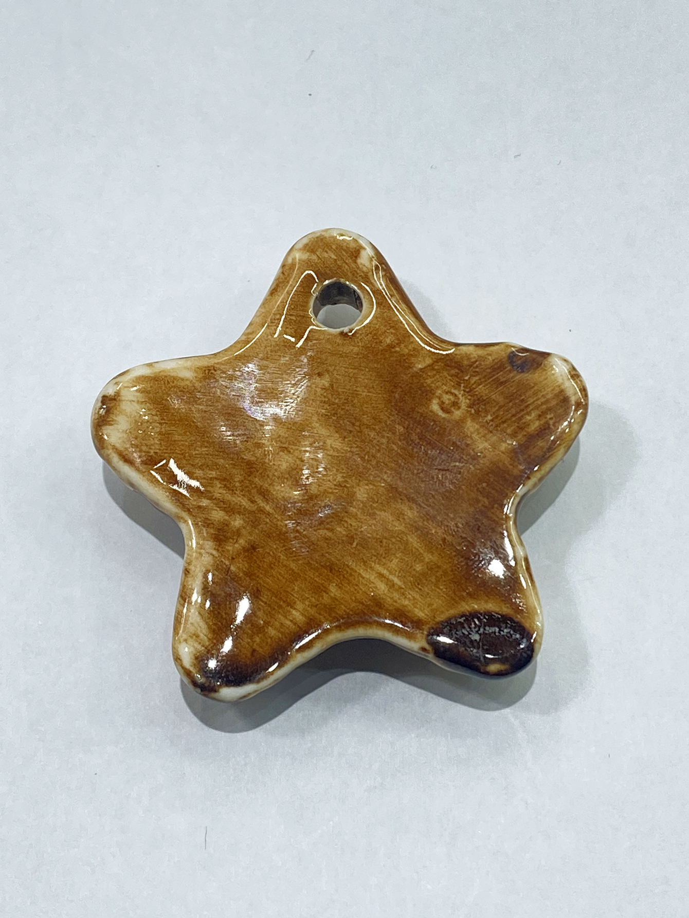 Ceramic starfish hand-painted loose bead pendant sweater chain