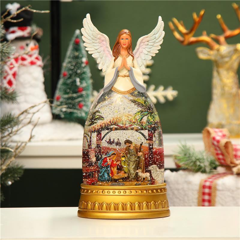 WDL-2107 热销天使灯笼圣诞节装饰品圣诞节宗教夜灯圣诞节礼品节日氛围灯礼品