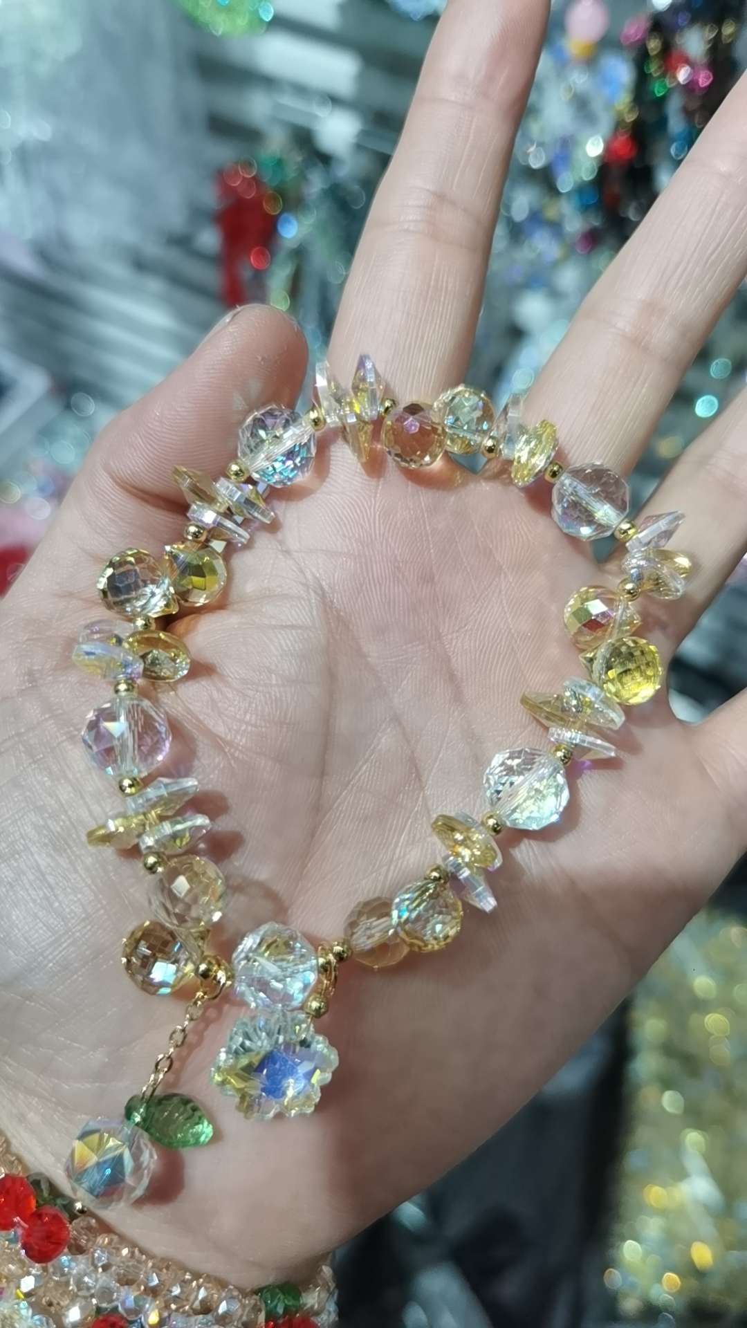 新款水晶雪花手链
