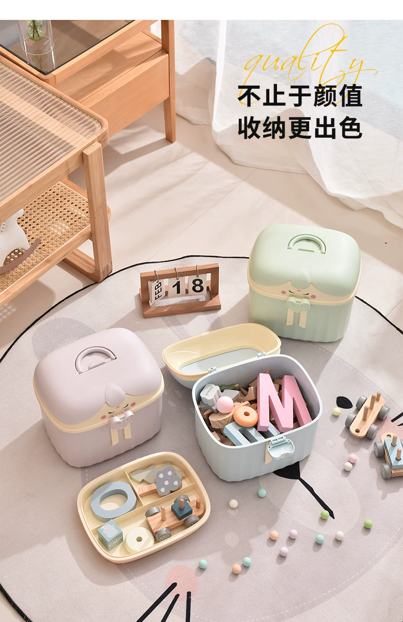 S81-01.SF313 Large cartoon storage box, children's toy organizing box, sundries storage box, household medicine box detail image 7