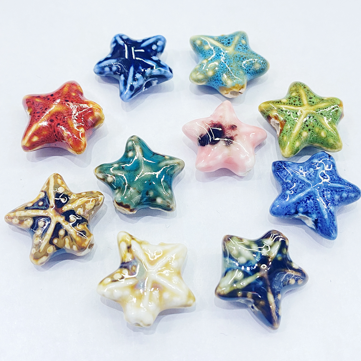 Ceramic Small Starfish High Temperature Kiln Change Diy Jewelry Accessories Beaded Loose Beads