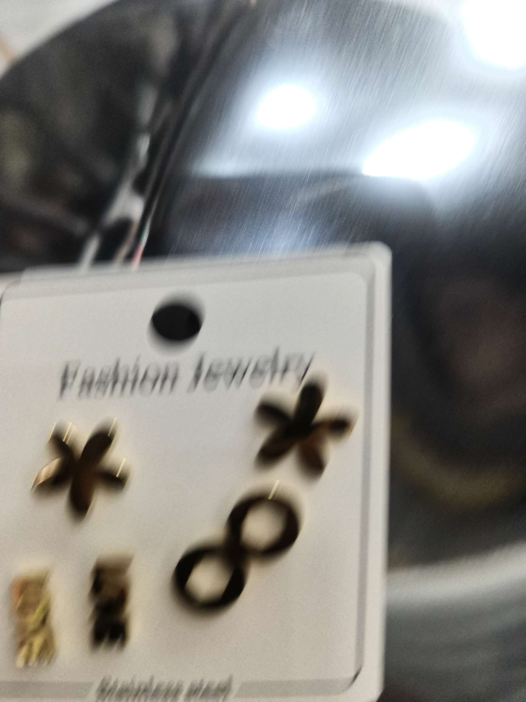 钛钢耳环三对装