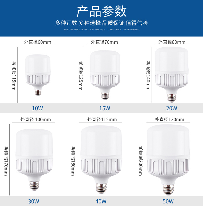 led灯泡家用大功率节能灯灯泡螺口e27b22高富帅球泡灯工厂批发 详情图10