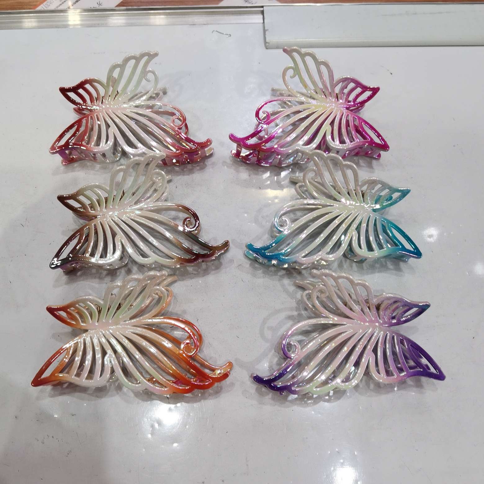 Electroplated Mermaid Princess solid white background 6-color hair clip details Picture