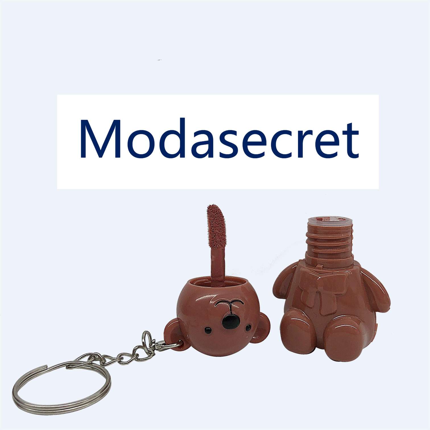 Modasecret小熊钥匙扣丝绒雾面唇泥哑光不沾杯唇彩批发详情图3