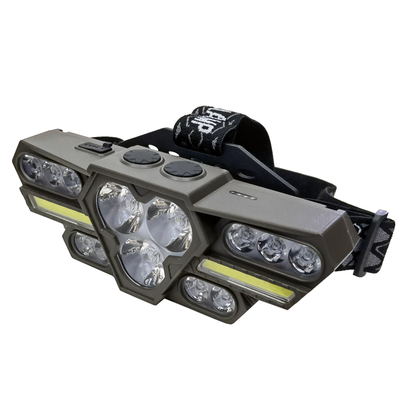 H13 Headlamp (13LED+COB) USB charging plastic headlamp, cycling headlamp, outdoor camping lamp, miner's lamp, repair headlamp, camping lamp, fishing lamp details Picture