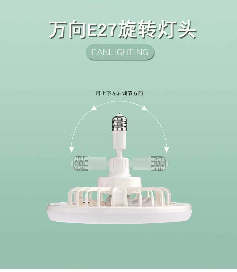智能遥控LED风扇灯E27螺口可调光可遥控 香薰小型风扇灯详情7