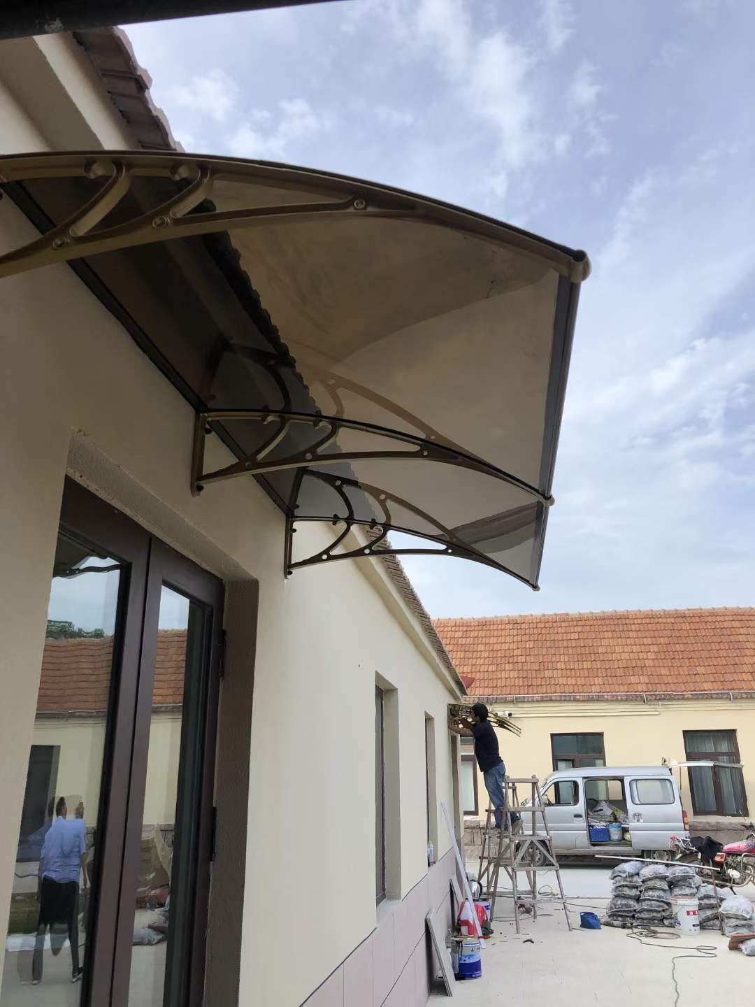 Sun Panel Canopy, Aluminum Support Canopy, Canopy Specification drawing