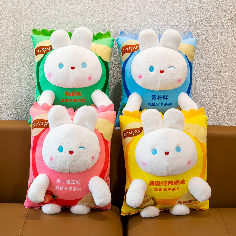 Cross-border new cute potato chip dolls, rabbit plush toys, cartoon Lay's snacks, children's doll figurines wholesale Specification image