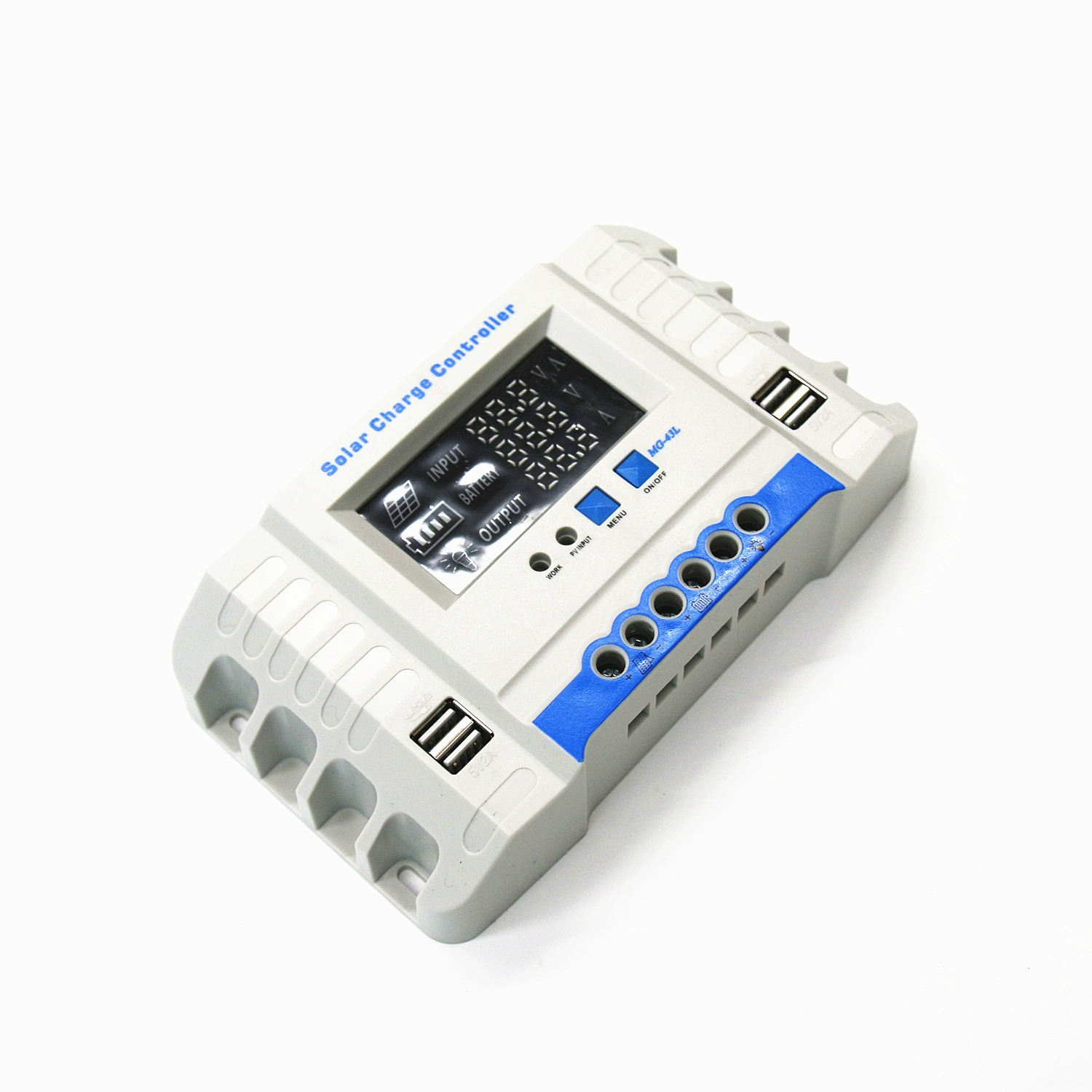 20A Pwm Solar Controller 12/24V Automatic Recognition 4Usb Interface Controller With Lcd Display Specification drawing