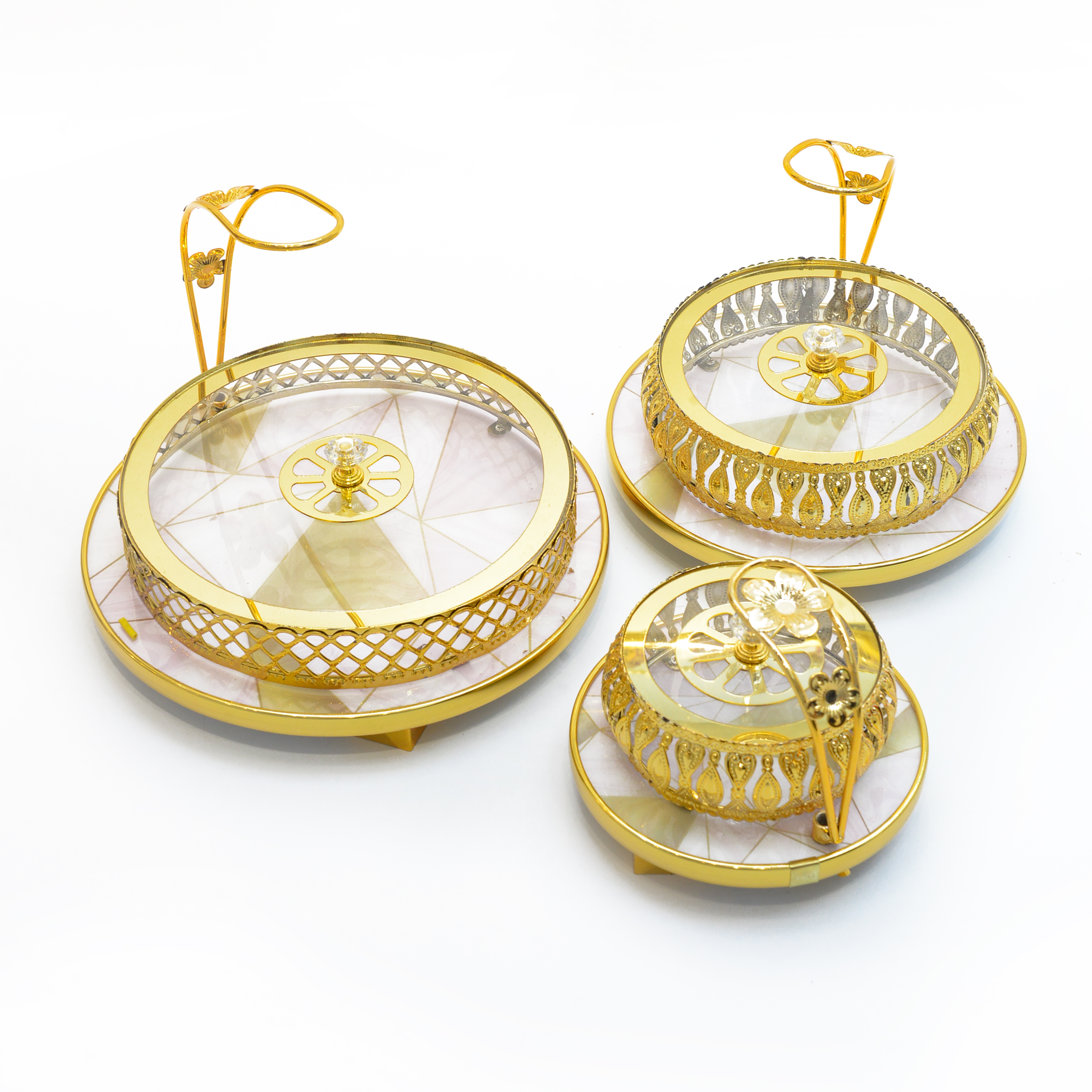 Acrylic alloy Arab-style transparent marble candy box and pastry box 018 (Price negotiable Application Scenario