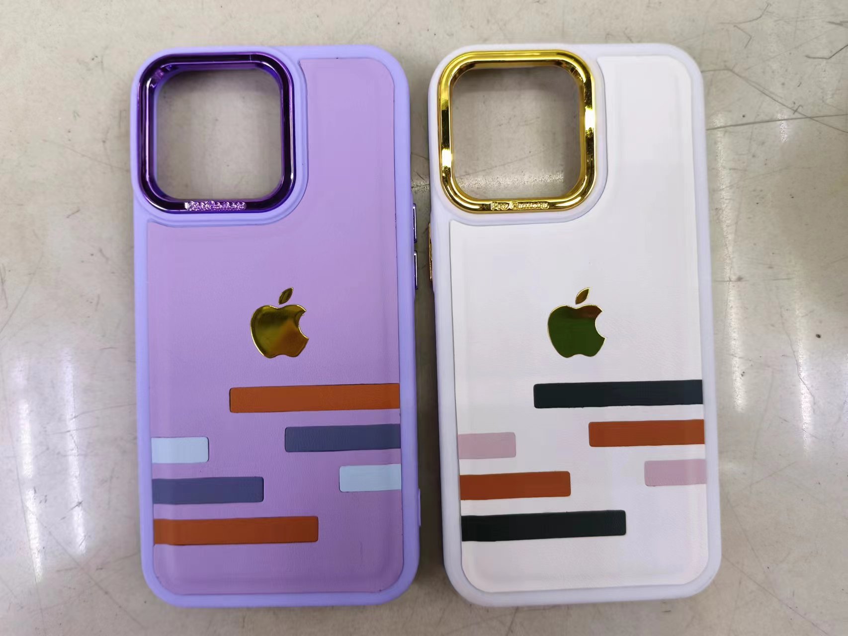 Leather plated tpu mobile phone case with label