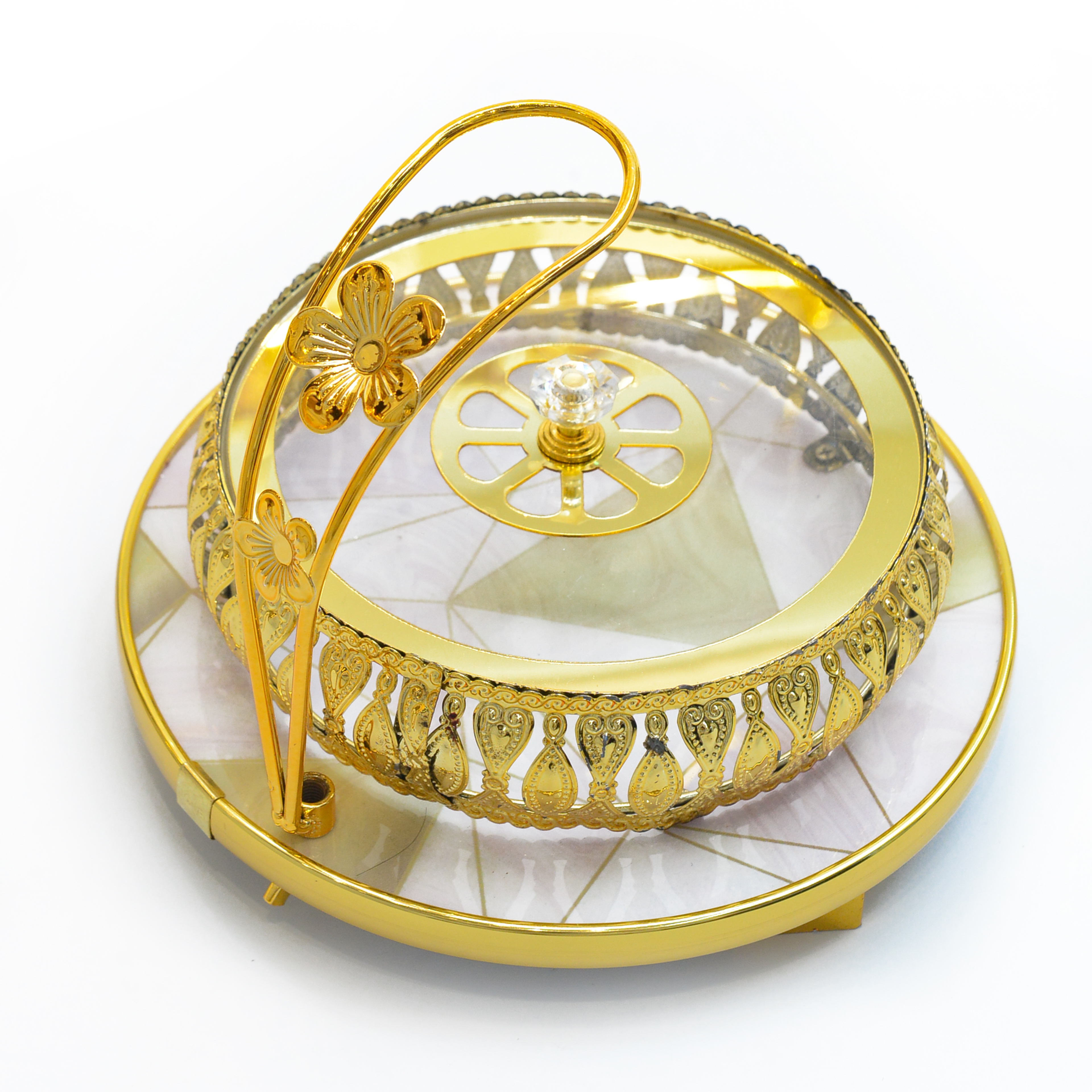 Acrylic alloy Arab-style transparent marble candy box and pastry box 018 (Price negotiable details Picture