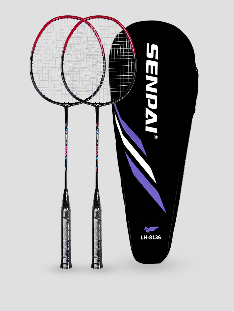 正品胜派LH-8136铁一体羽拍铁合金双拍强韧网面成人青少年日常训练健身室内外训练羽毛球拍详情10