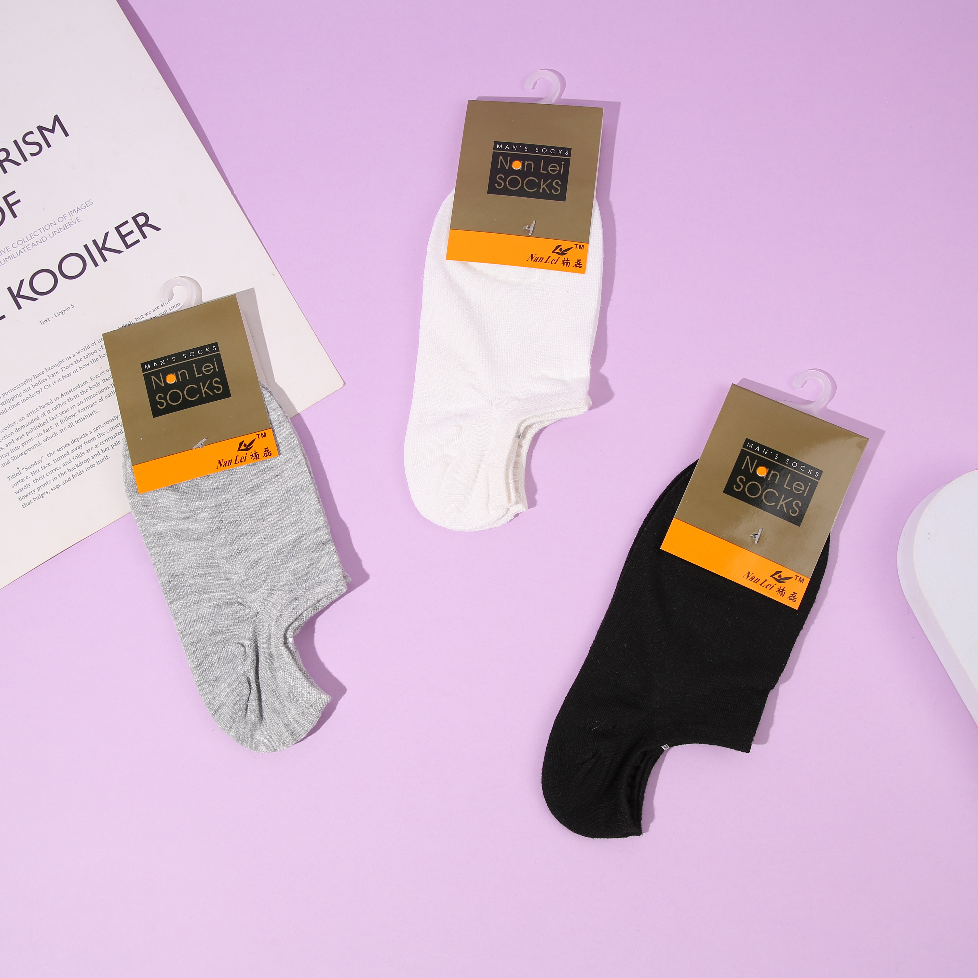 Men's Socks Pure Cotton Summer Deodorant Invisible Socks Shallow Mouth Anti-Drop Socks Mesh Breathable Thin Cotton Men's Socks Wholesale Solid Color