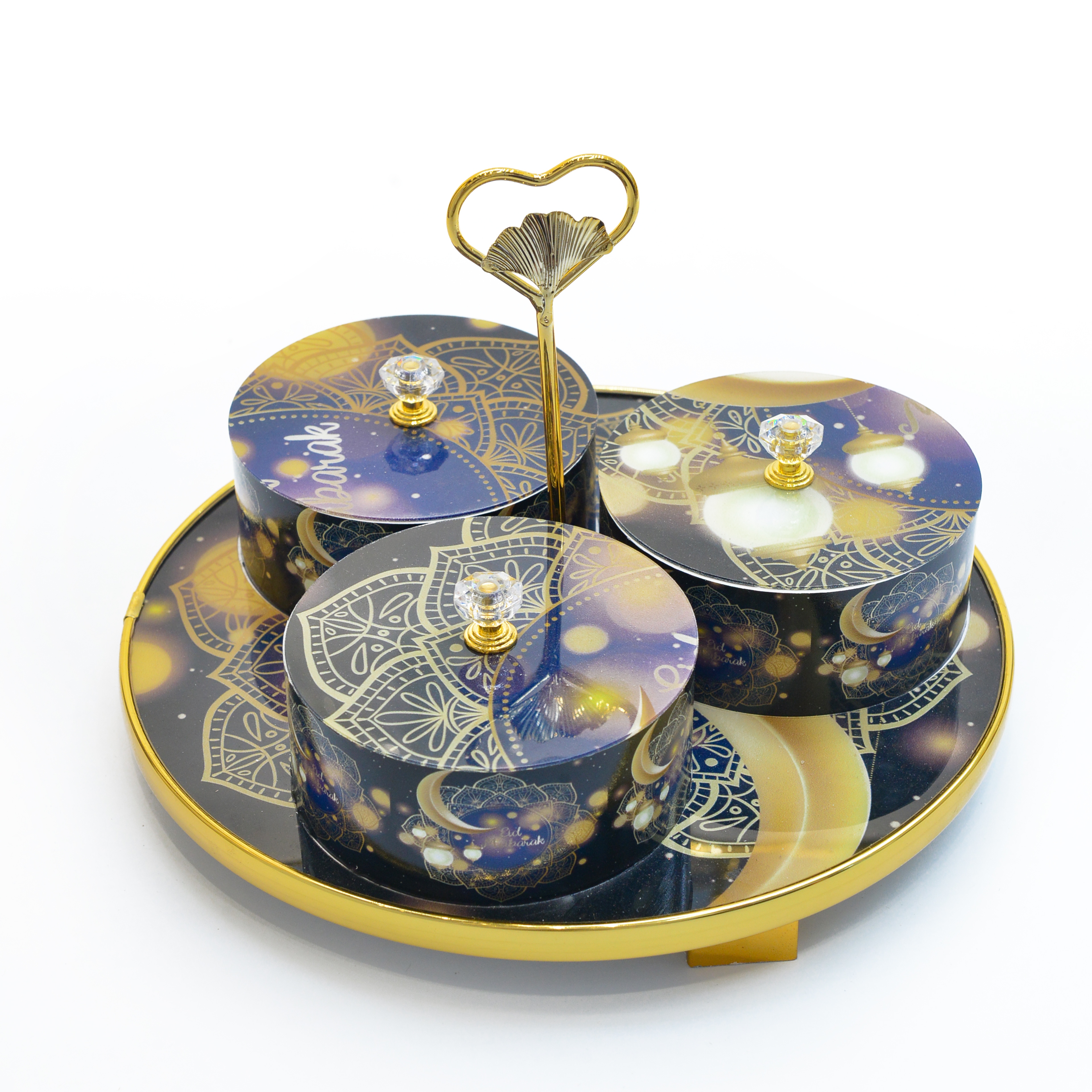 Acrylic alloy Arab-style candy box and pastry box set 020 (Price negotiable) Item Picture
