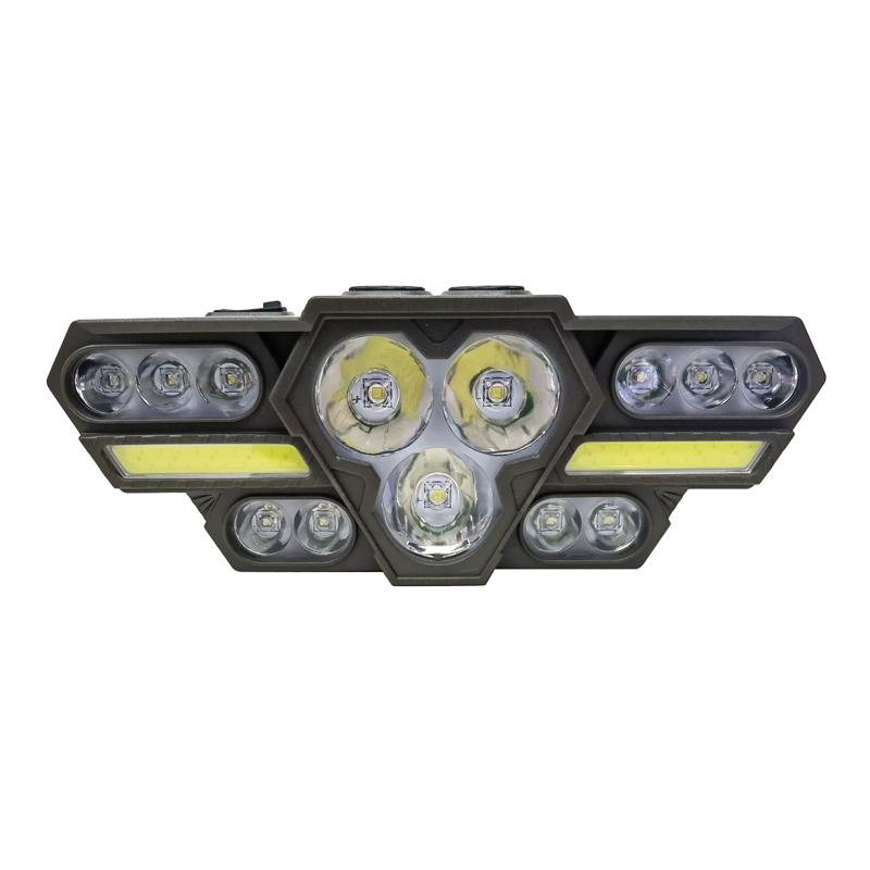 H13 Headlamp (13LED+COB) USB charging plastic headlamp, cycling headlamp, outdoor camping lamp, miner's lamp, repair headlamp, camping lamp, fishing lamp Specification image