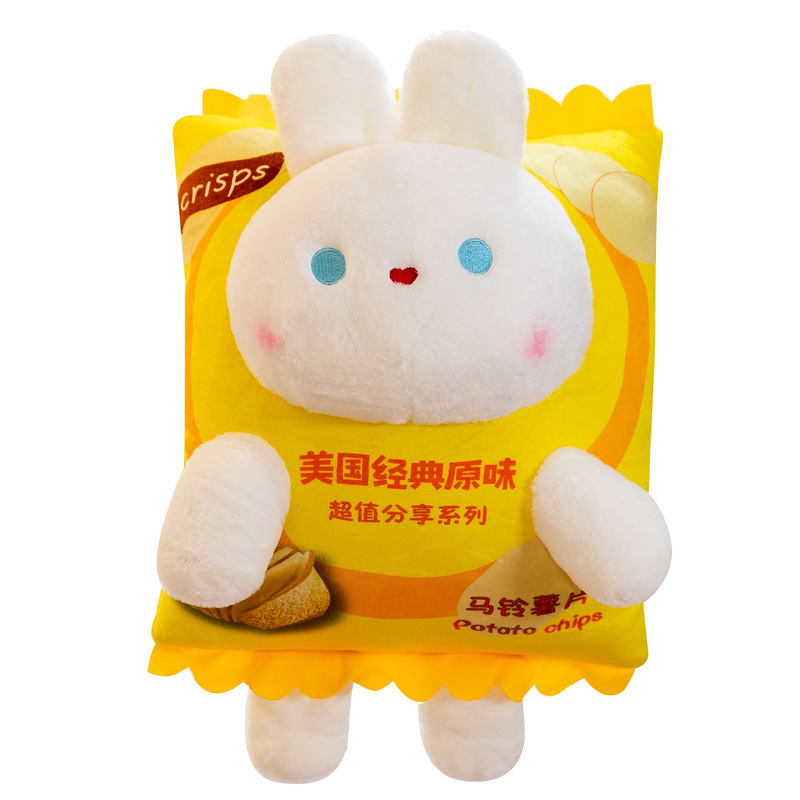 Cross-border new cute potato chip dolls, rabbit plush toys, cartoon Lay's snacks, children's doll figurines wholesale Item Picture