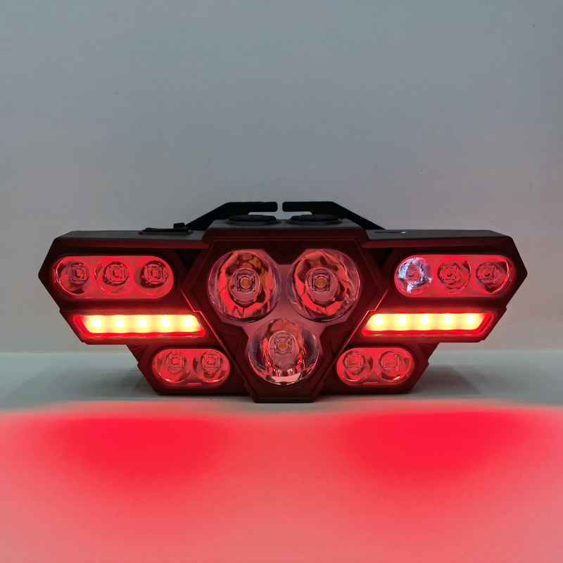 H13 Headlamp (13LED+COB) USB charging plastic headlamp, cycling headlamp, outdoor camping lamp, miner's lamp, repair headlamp, camping lamp, fishing lamp Item Picture