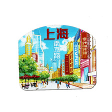  原创设计 Q版上海南京路步行街3D树脂UV印刷冰箱贴 上海创意旅游纪念品礼品定制