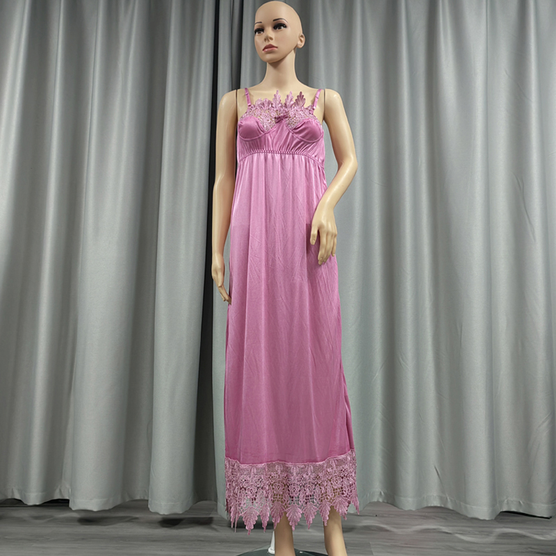 In 2023, African popular fashion women's large-sized dyed solid-color pajamas, sexy and adjustable shoulder straps, nightwear, fashionable European and American style Application Scenario