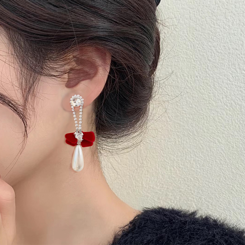 蝴蝶结/925银针/气质高级白底实物图