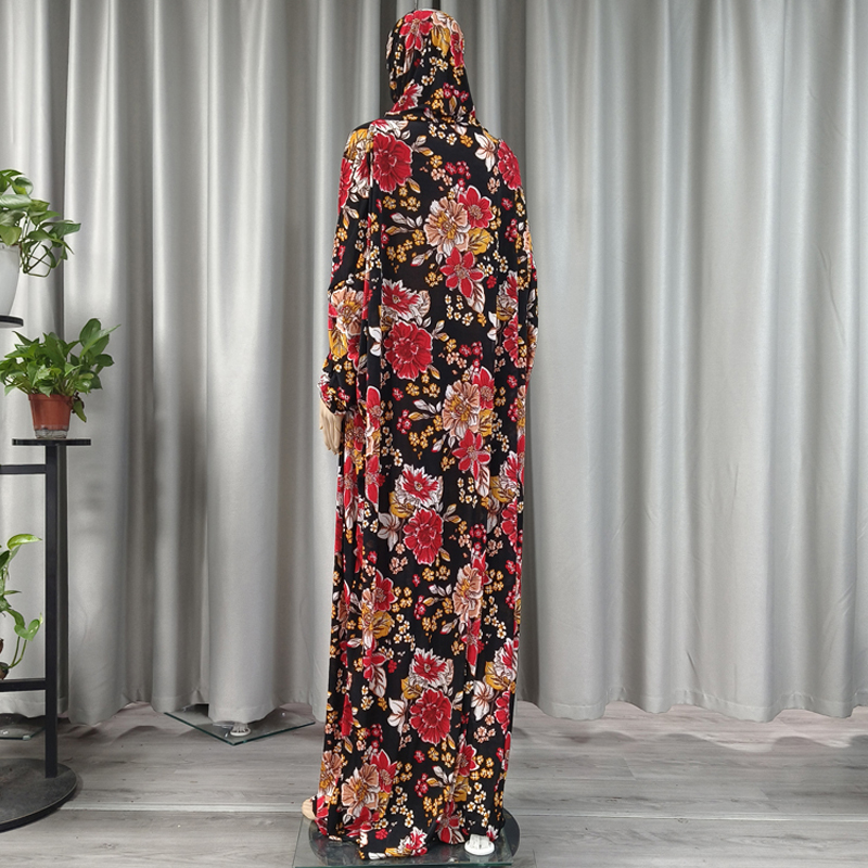 Nuevo estilo moda moda best sellers mujeres tamaño más grande musulmán con capucha robe estampado color sólido Medio Oriente europa y américa vestido largo con capucha delicado details Picture