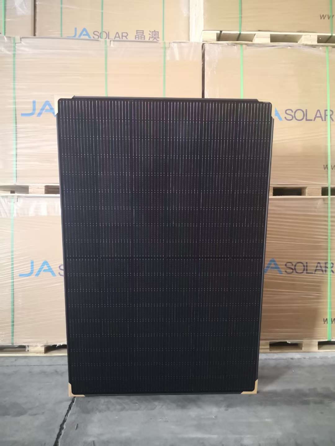 全黑单晶400瓦太阳能光伏板家用发电板光伏