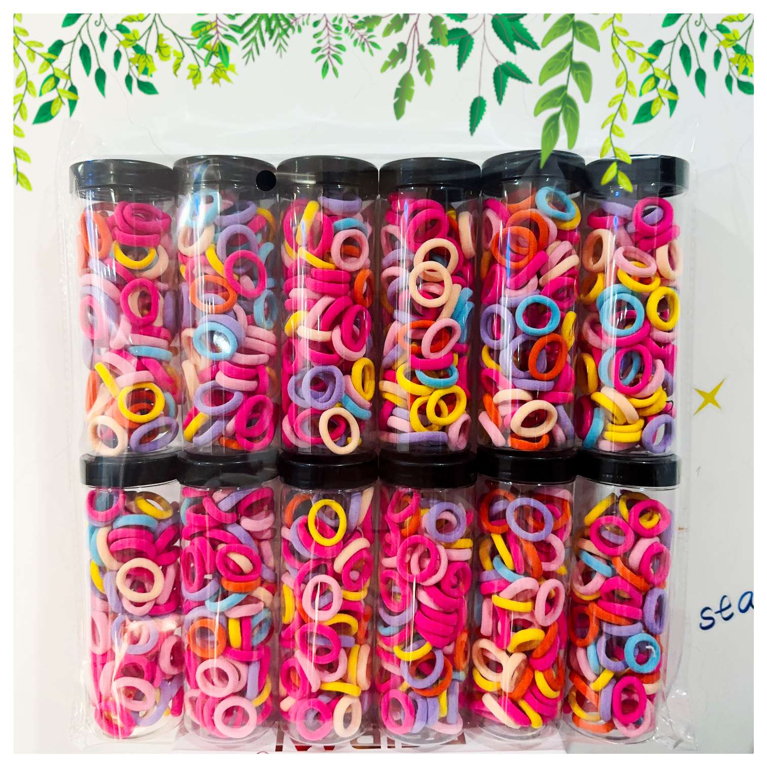 【 100-piece set 】 Long tube children's ring, children's small rubber band hair band Specification image
