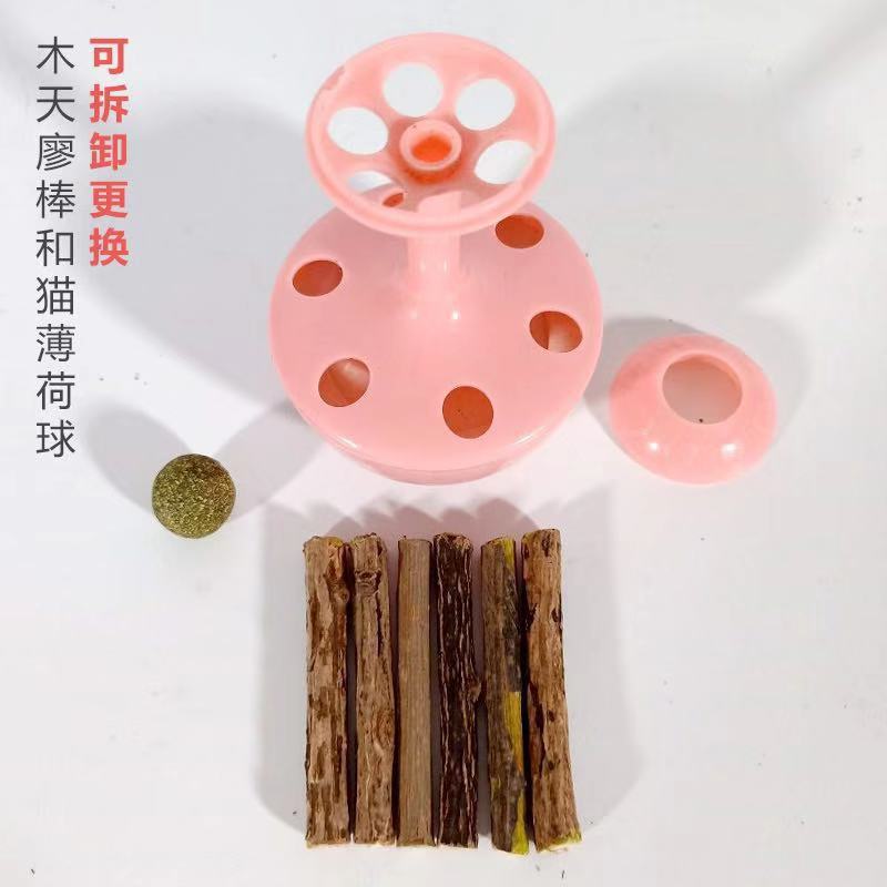 New catnip ball, teething doll, cat toy, tooth-grinding, tooth-cleaning, boring and self-entertaining toy, wooden Knotweed stick, pet supplies details Picture