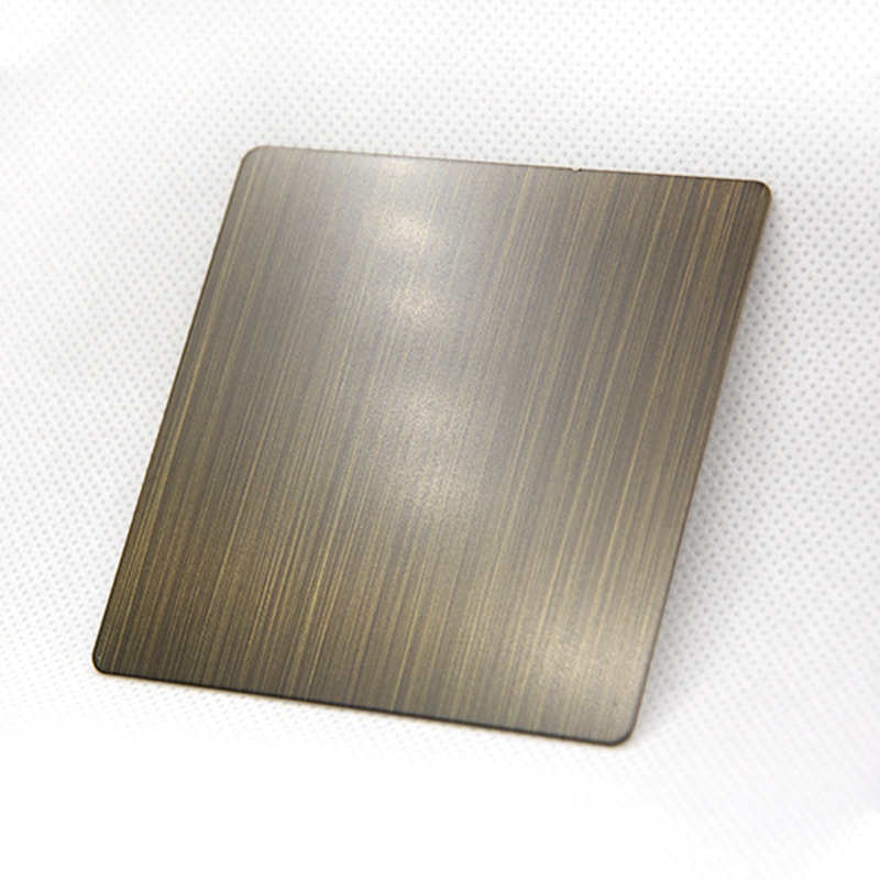 201/304 Brushed Black Bronze Stainless Steel Plate Anti-Fingerprint Stainless Steel Plate Black Antique Copper Plate details Picture