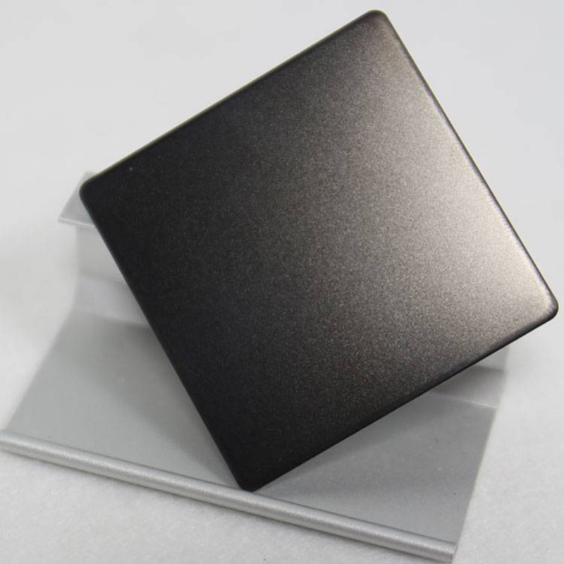 Manufacturers Supply Sandblasted Black Titanium Stainless Steel Plate Matte Black Titanium Stainless Steel Plate