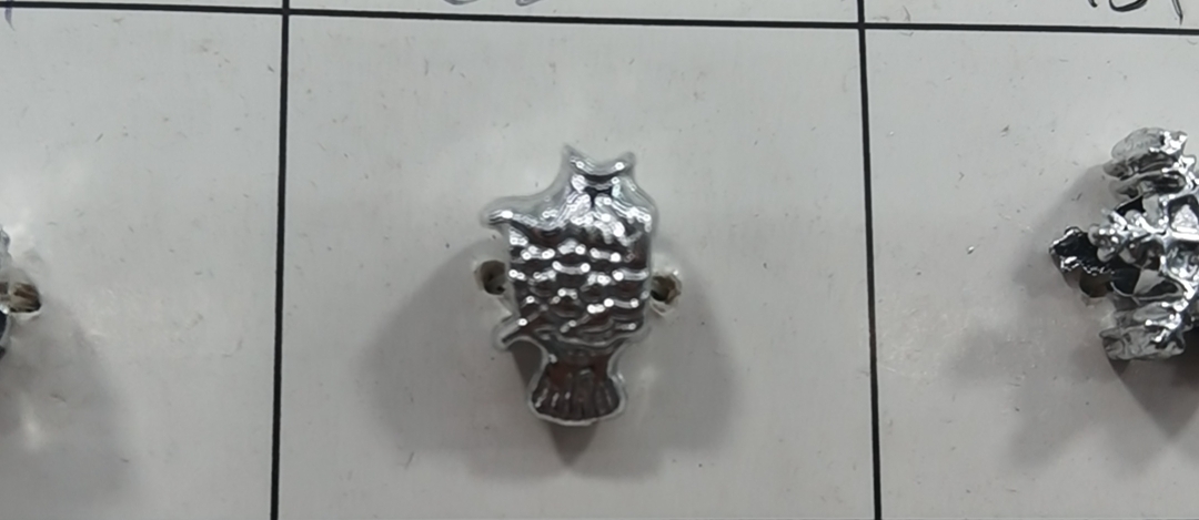 年年有鱼余保色电镀大孔不褪色珠子鱼形状保色