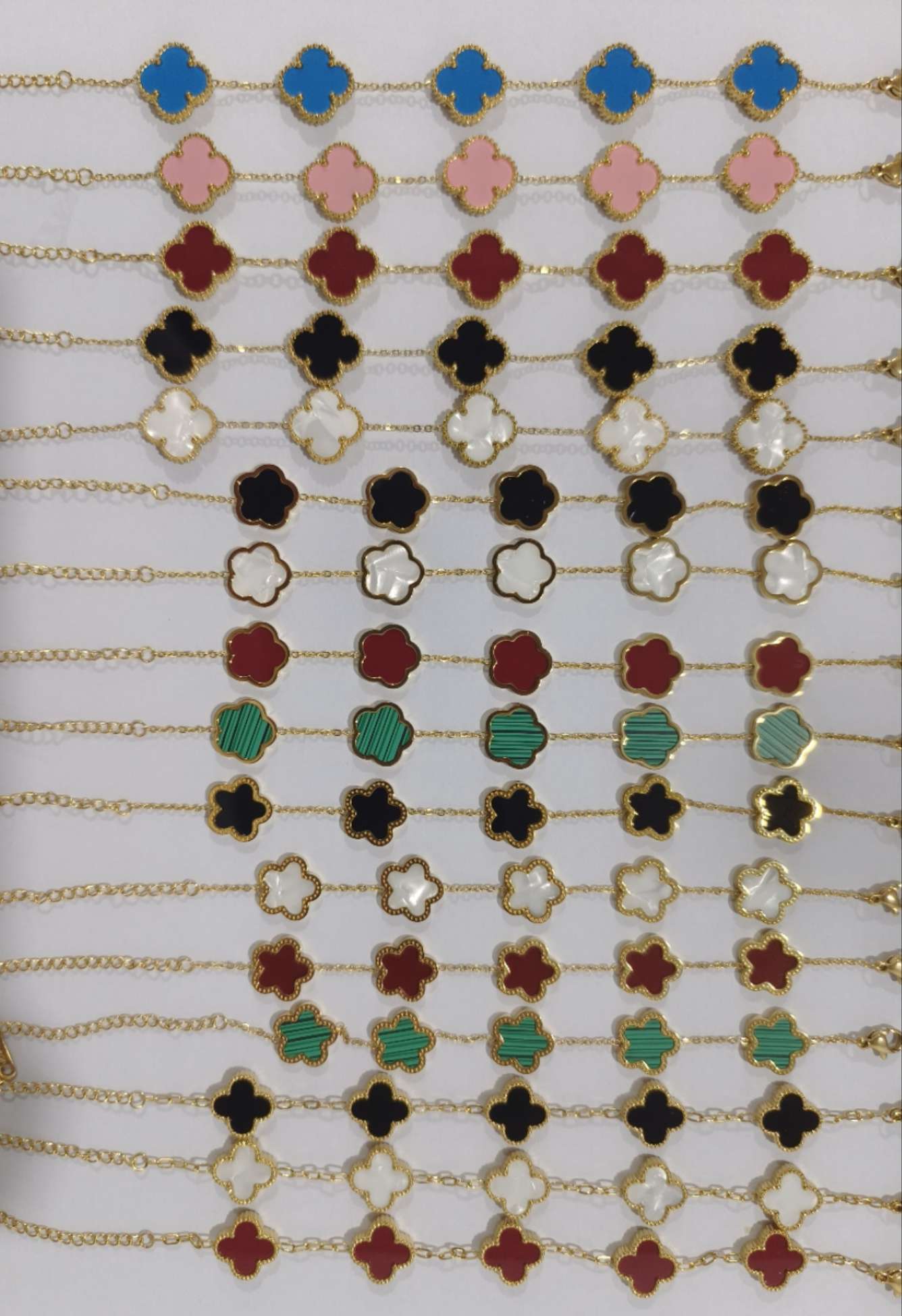 Floral bracelet four-leaf clover five-leaf clover