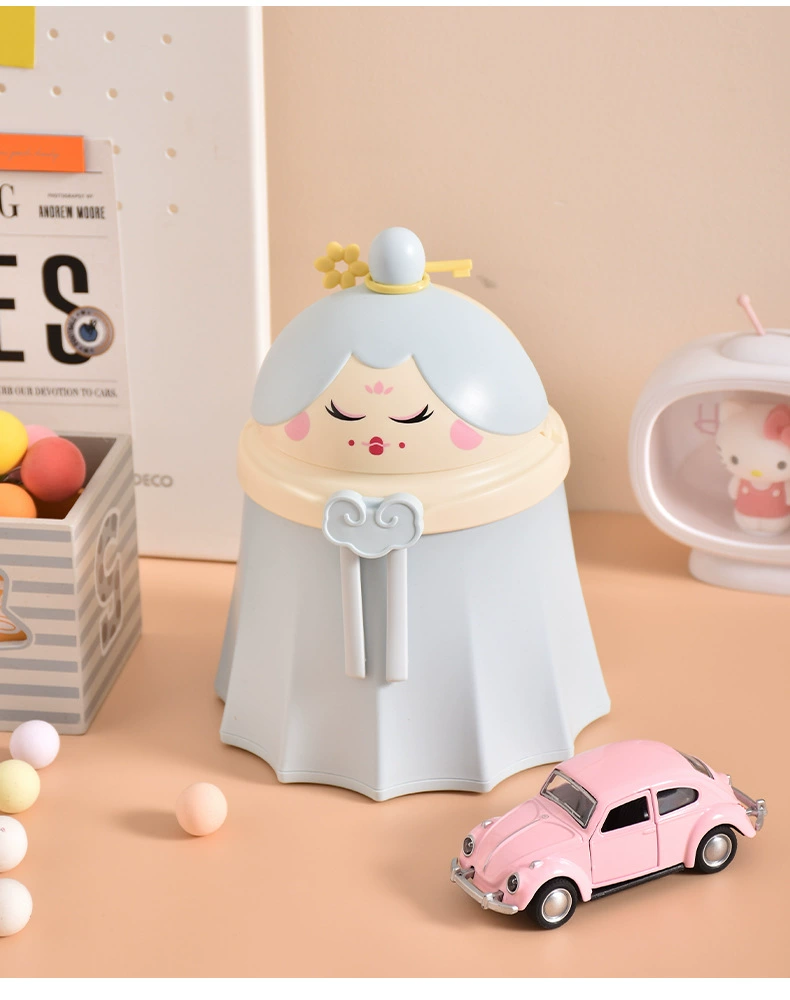S81-SF360 Cute Desktop trash can Ornament, home living room office storage bucket, Mini Wastebasket detail image 9