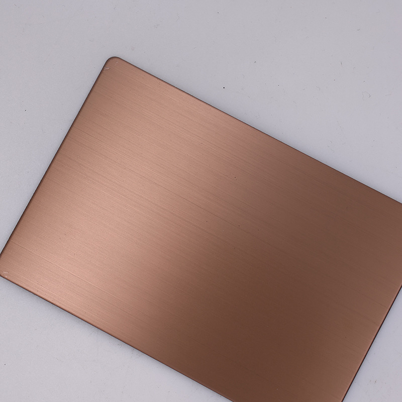 Available From Stock 304/201 Brushed Rose Gold Anti-Fingerprint Stainless Steel Plate details Picture