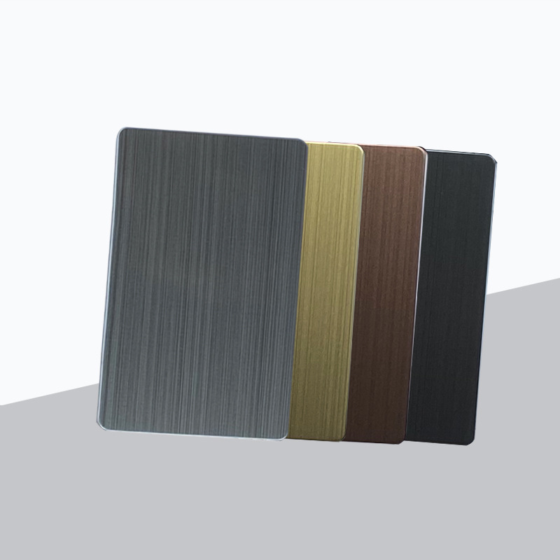 Brushed Fingerprint-Free Champagne Gold Stainless Steel Plate Color Stainless Steel Brushed Plate Sand Titanium Gold Stainless Steel Plate details Picture