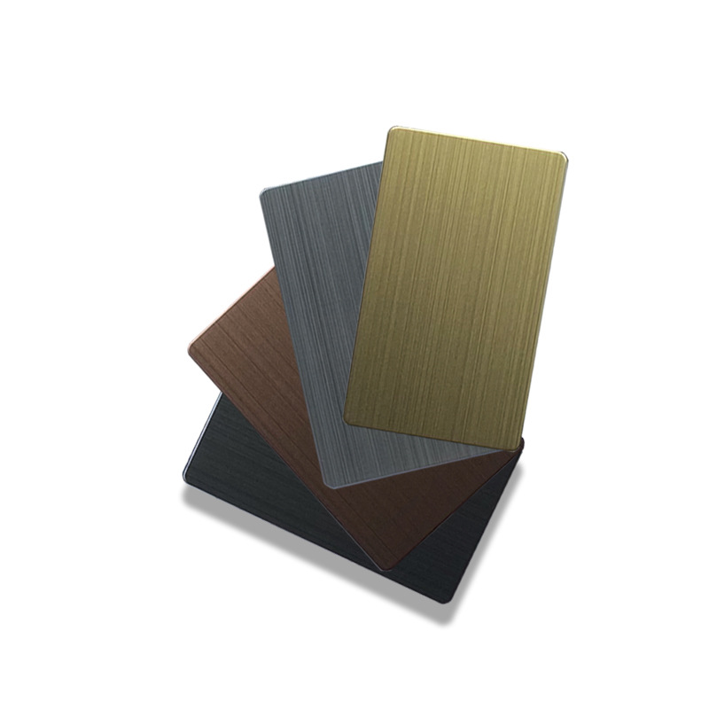 Brushed Fingerprint-Free Champagne Gold Stainless Steel Plate Color Stainless Steel Brushed Plate Sand Titanium Gold Stainless Steel Plate Application Scenario