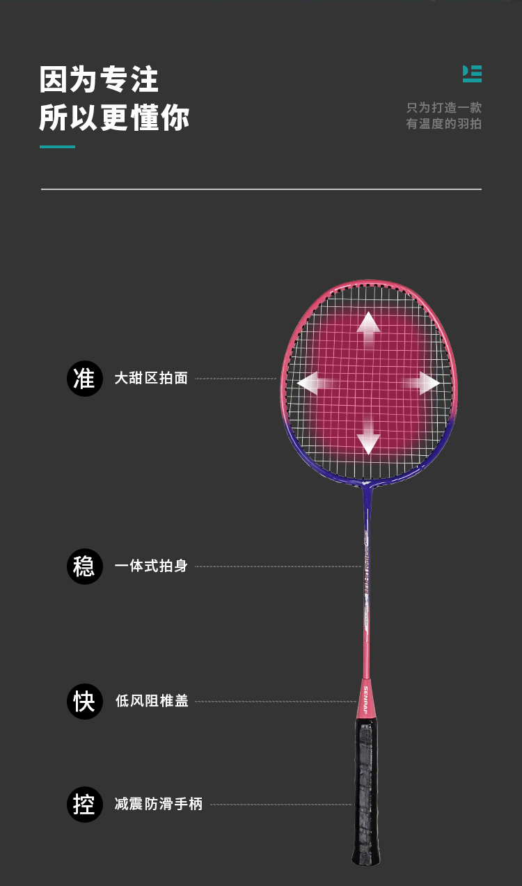 正品胜派LH-8138铁一体羽毛球拍两支清装两色混装攻防一体便携式拍包成人室内外健身训练羽毛球拍双人羽毛球拍详情4