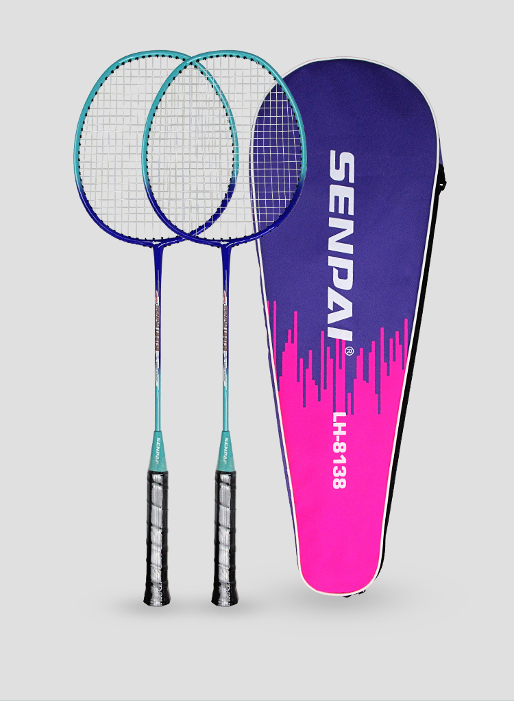 正品胜派LH-8138铁一体羽毛球拍两支清装两色混装攻防一体便携式拍包成人室内外健身训练羽毛球拍双人羽毛球拍详情10