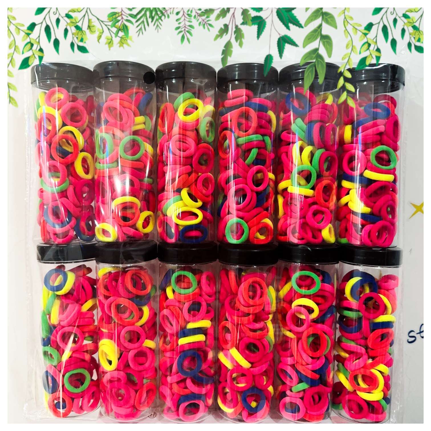 【 100-piece set 】 Long tube children's ring, children's small rubber band hair band details Picture